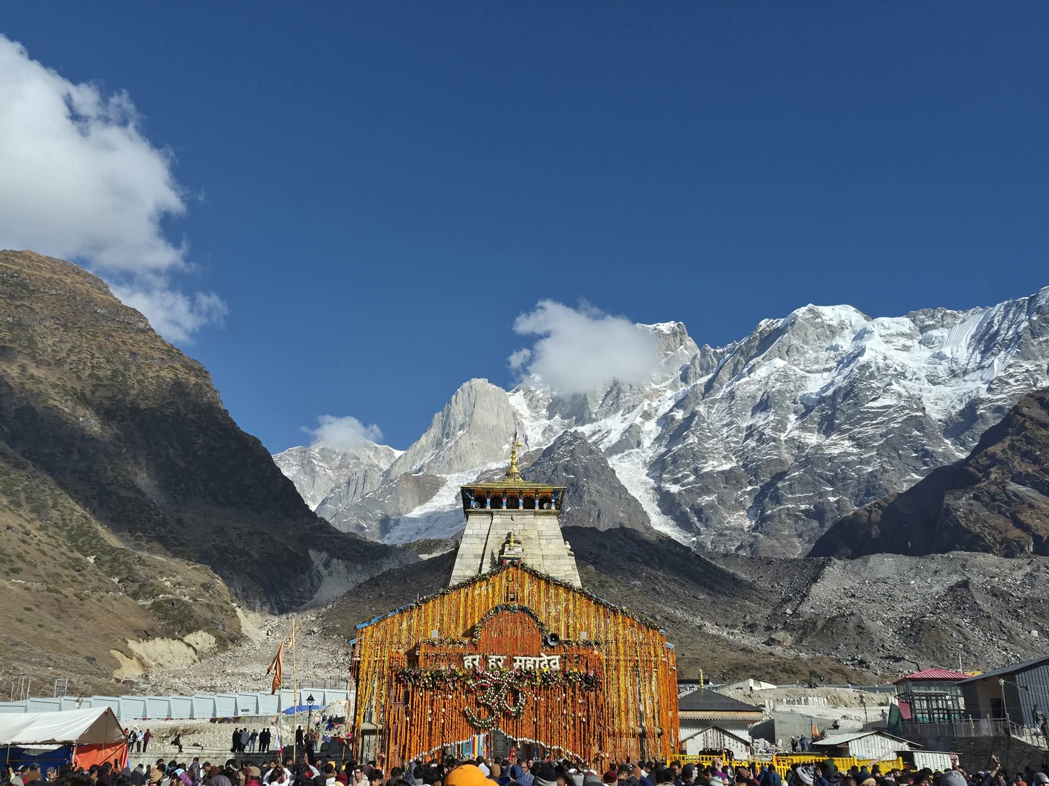 Kedarnath shrine portals close for winter season, marking the end of pilgrimage activities.